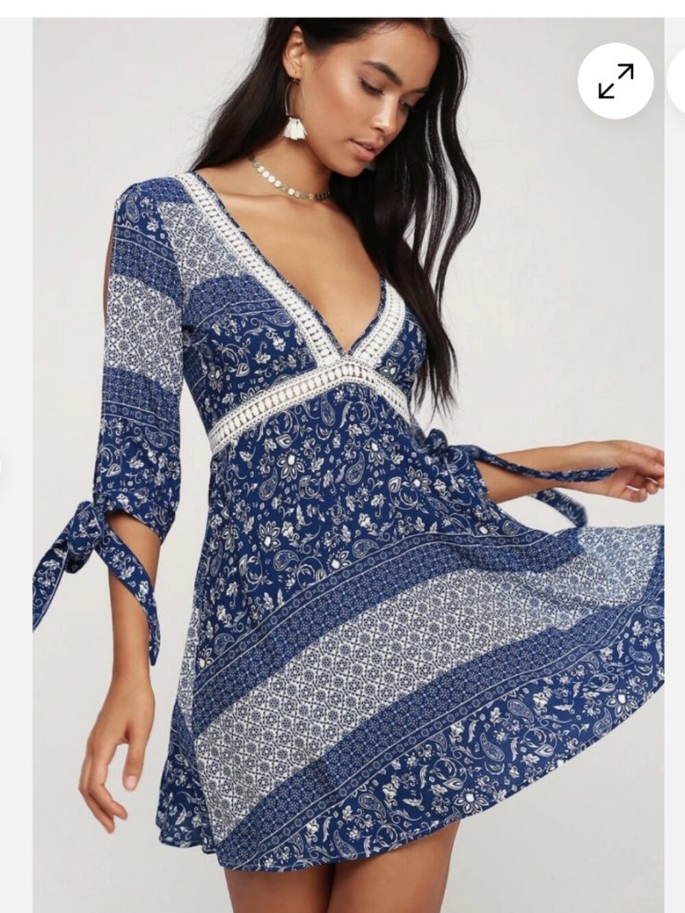 Lulu's Blue and White dress
